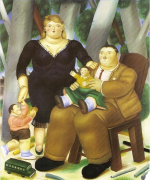 Fernando Botero Painting - FamiliaFernando Botero